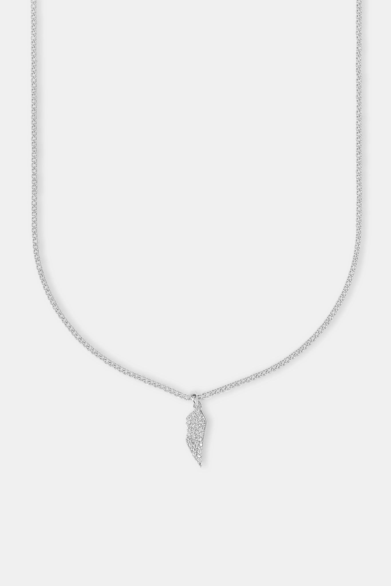 Micro Iced Angel Wing Necklace - 15mm